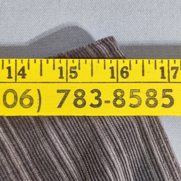 Abbie Mags corduroy pants women's size 12 brown stripes pattern straight leg - Picture 8 of 12